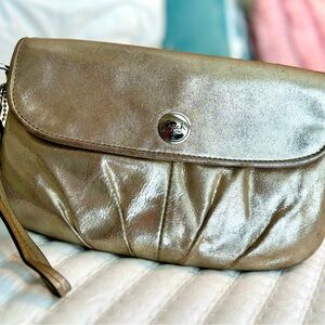 COACH Metallic Wristlet